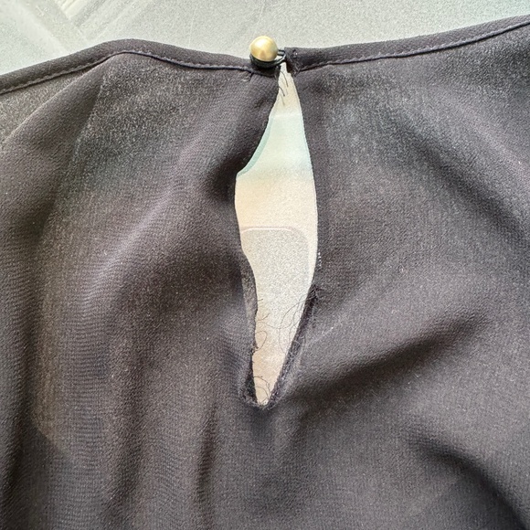 Black Sheer sleeveless top with gold beaded detailing - Picture 7 of 7